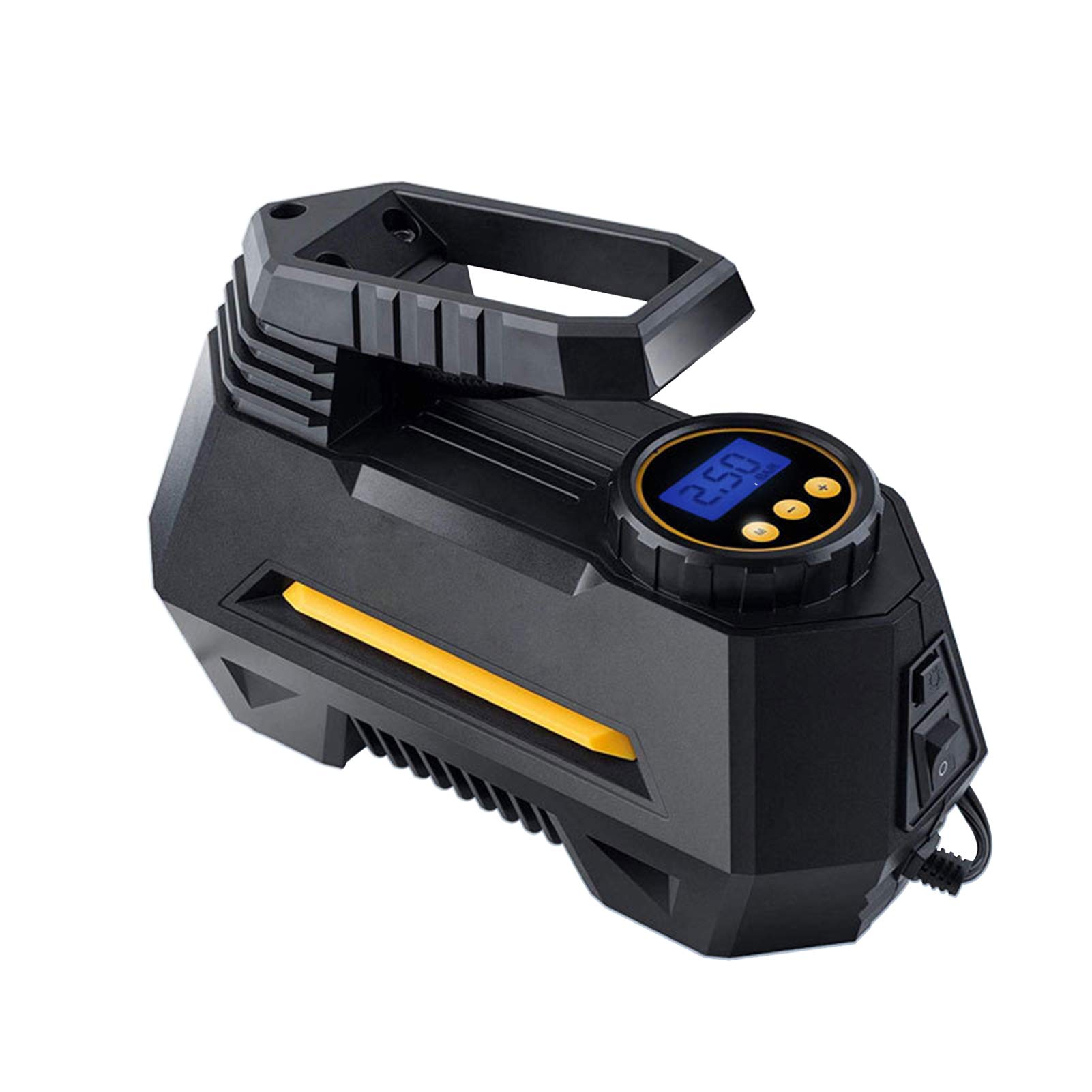 ZTGD 12V Portable Car Air Compressor with Digital Display & LED Light - Fast Tire Inflation for Cars, SUVs, Bikes, and Sports Balls - Perfect for Road Trips, Emergencies, and Home Use