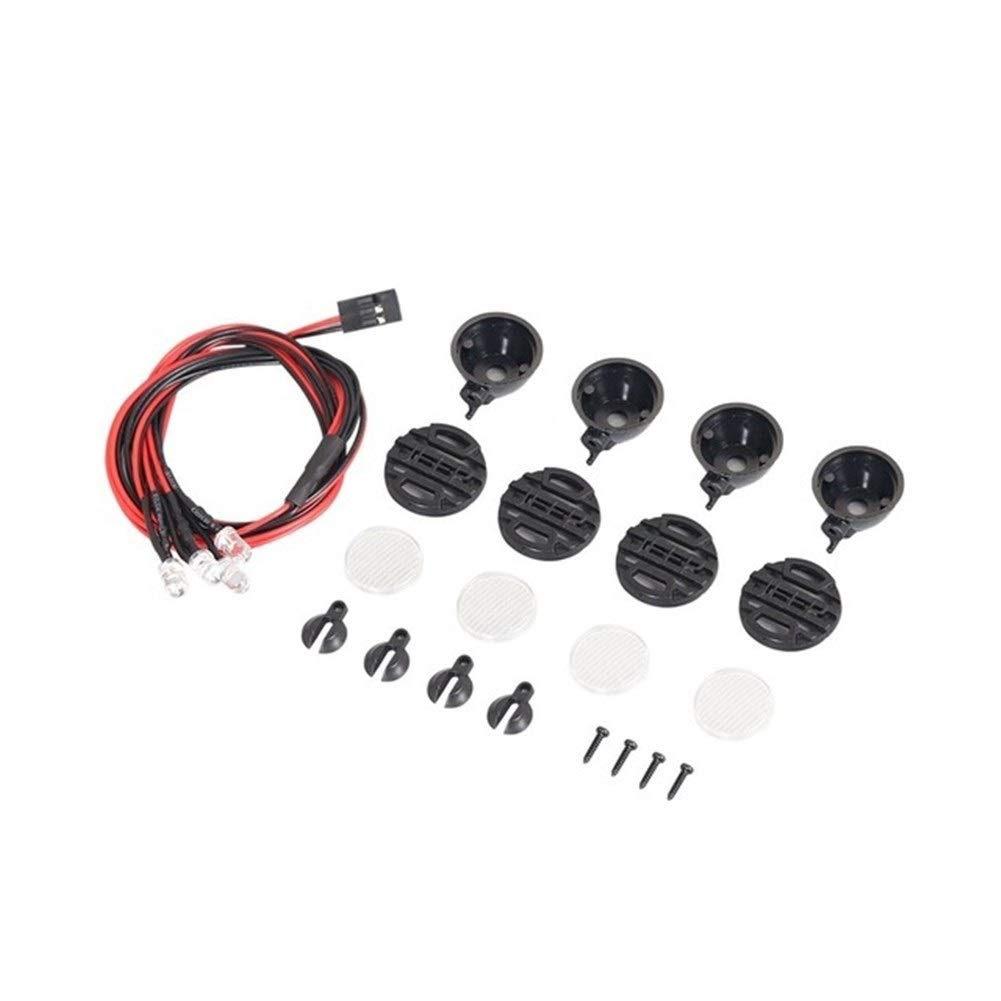 4PCS LED RC Roof Luggage Light Bar Kit for 1/10 Traxxas HSP RC Crawler - Universal Off-Road Car Accessories with Letters - Perfect for Night Crawling & Trail Adventures