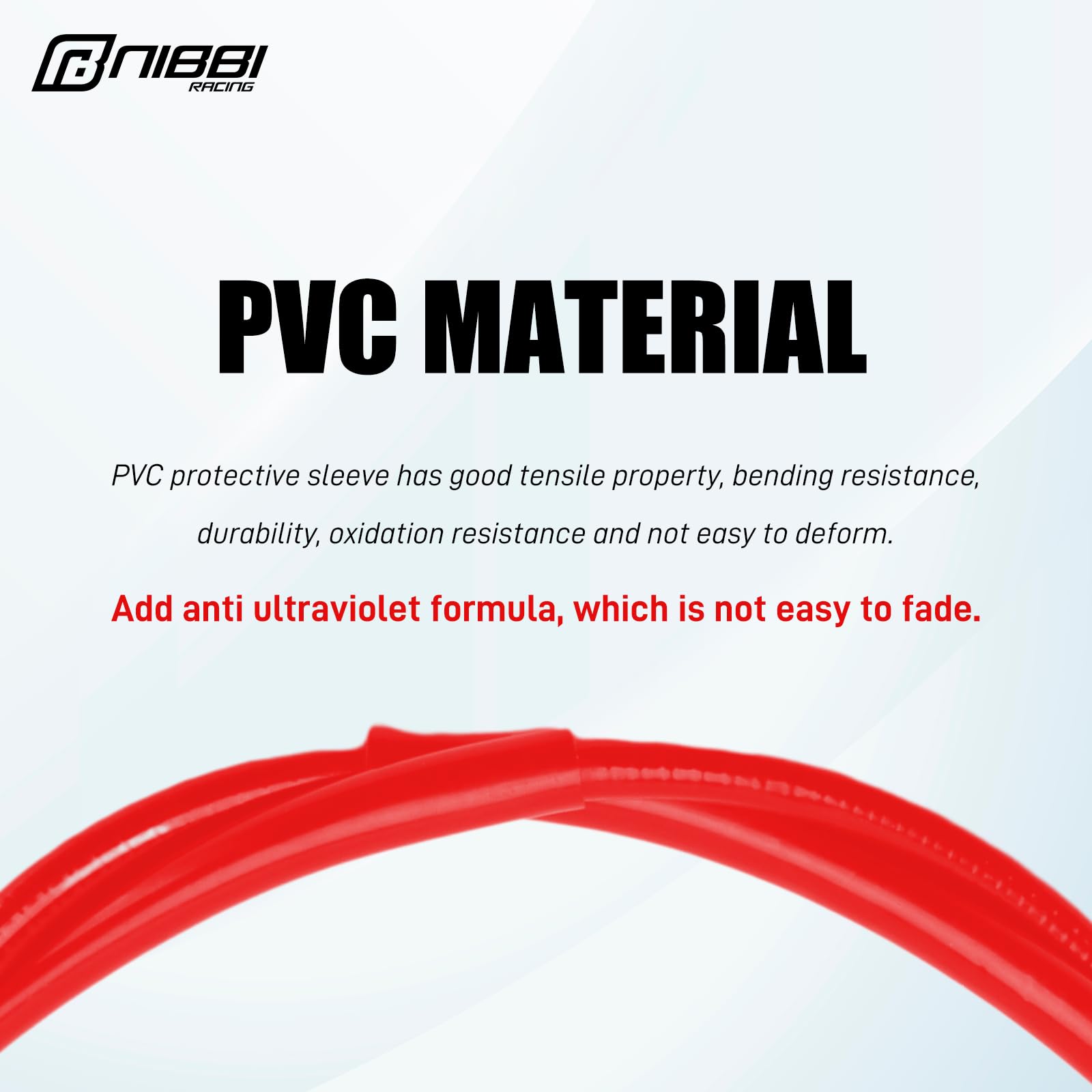 NIBBI Replacement Clutch Cable for Dirt Bike, Mini Bike, Pit Bike - Compatible with NC Engine 110CC 125CC 200CC 250CC Motorcycles (Red) | Perfect for Off-Road Racing, Trail Riding & Motorcross Maintenance