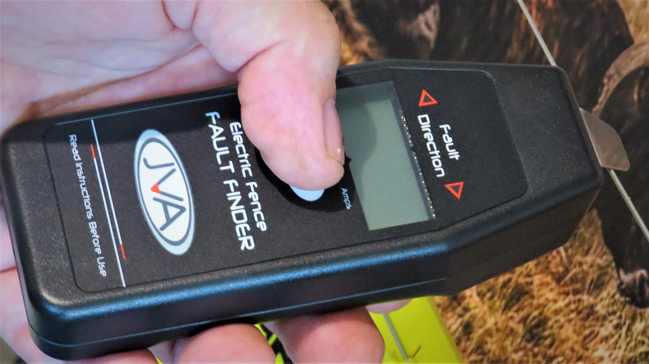 JVA Fault Finder & Fence Tester - Wireless Design Prevents Tangles & Shocks | Built-in Digital Voltage & Current Meter with LCD Display | Perfect for Electric Fence Maintenance & Farm Safety