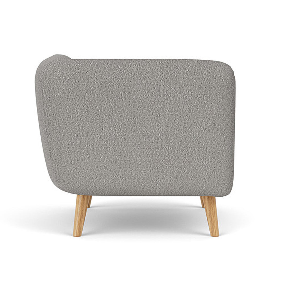 Alfred Boucle Right 1 Seater Modular Sofa - Modern Accent Chair for Living Room, Bedroom & Office - Compact Single Seater Couch with Removable Cushions
