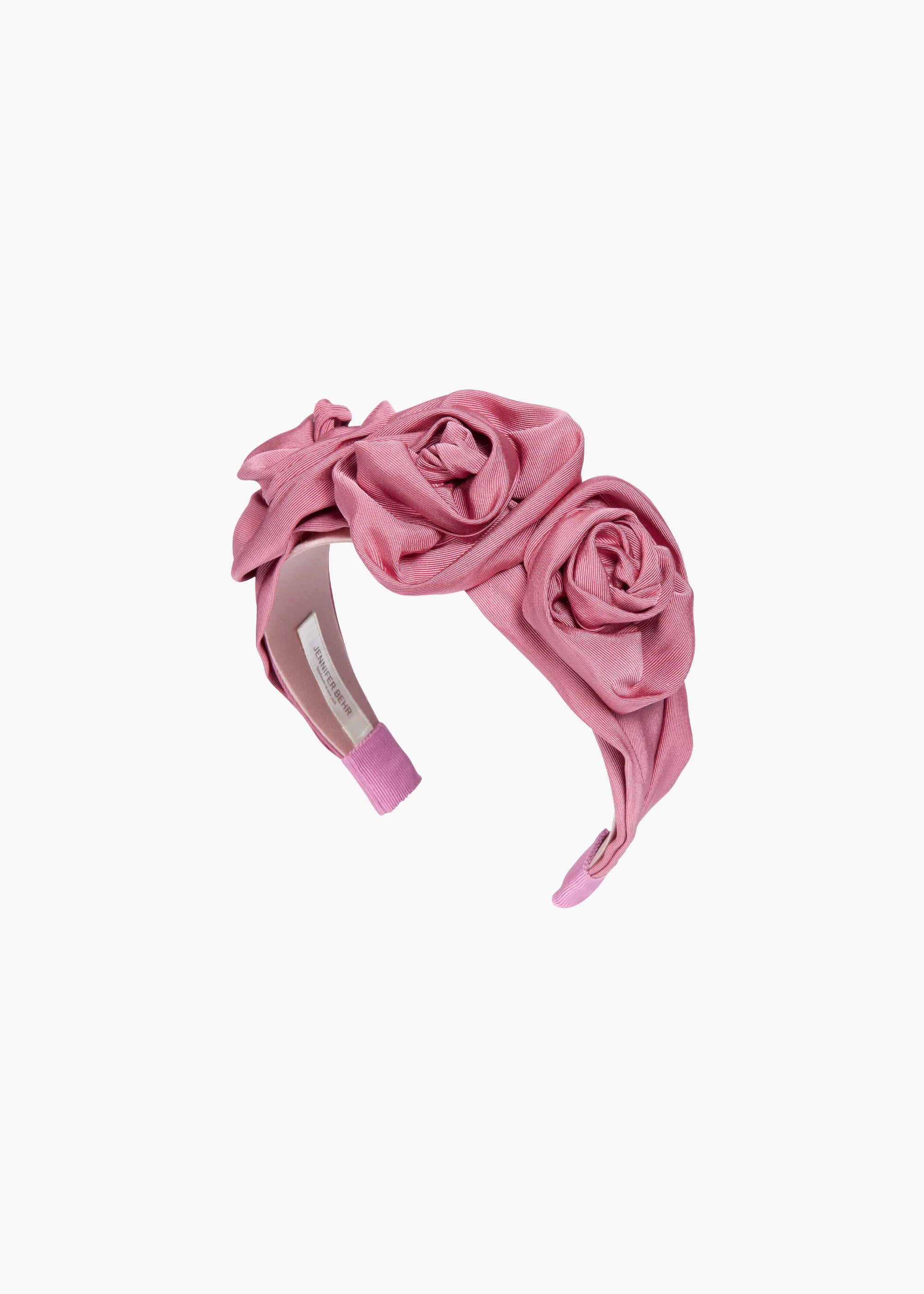 Luxury Triple Rosette Silk Faille Headband for Women - Elegant Rose Design Hair Accessory for Weddings, Parties & Special Occasions