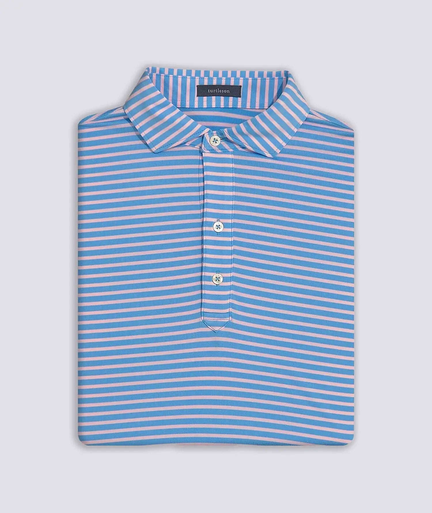 Miller Stripe Performance Polo Shirt for Men - Moisture-Wicking, Breathable & Comfortable - Ideal for Golf, Tennis & Casual Wear