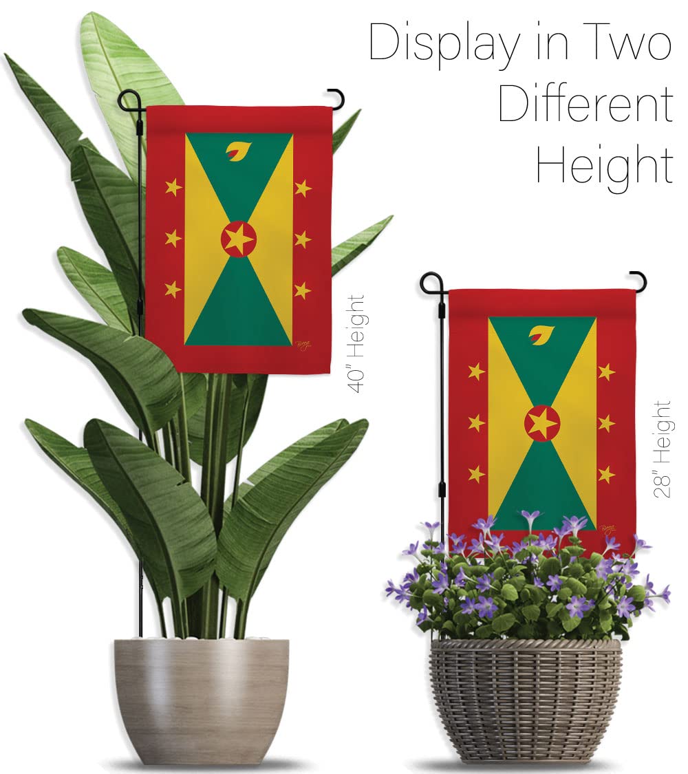 Grenada Garden Flag Set with Stand - Double-Sided Yard Decor for Home & Gifts