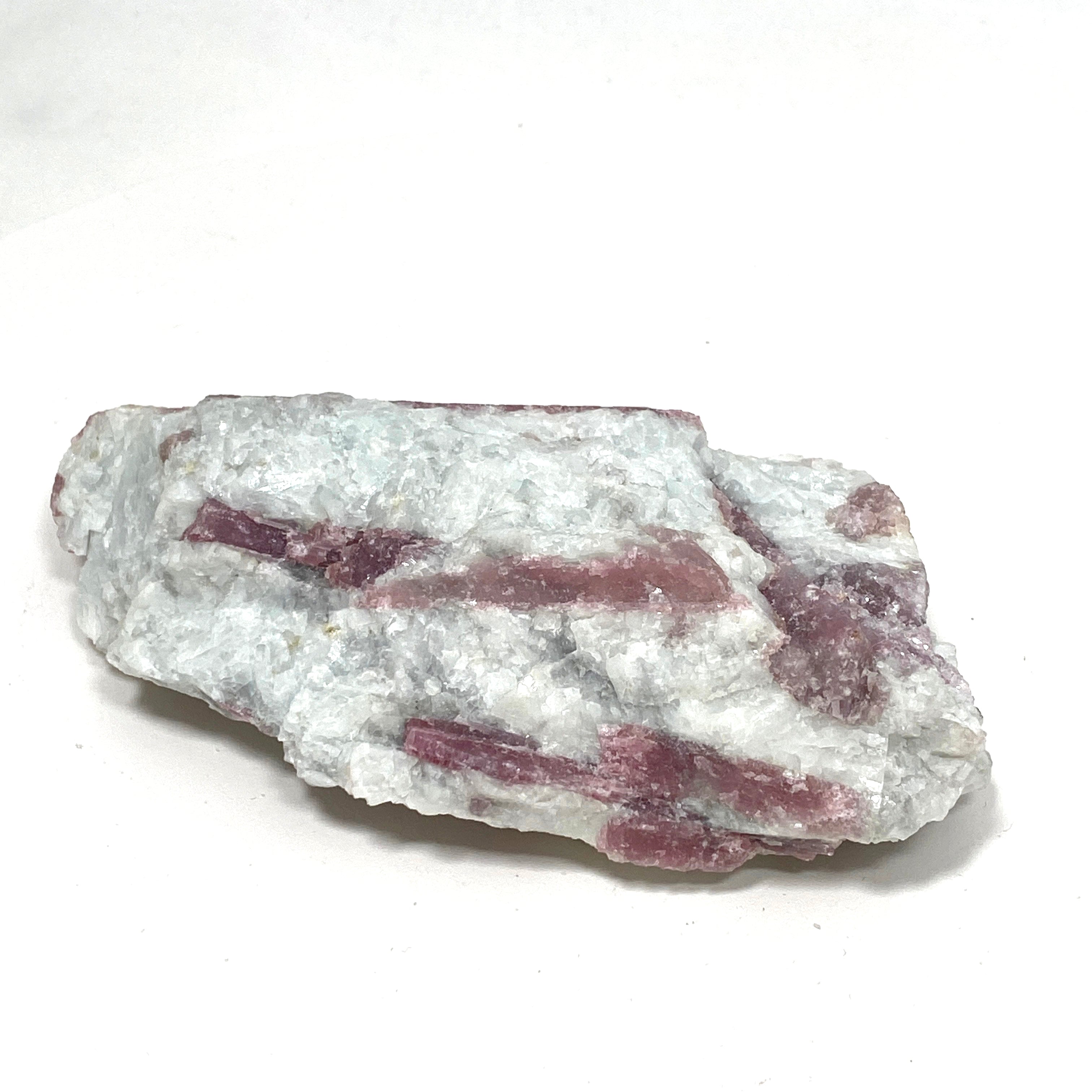 Natural Pink Tourmaline on Quartz Crystal Specimen - PTQ 01 | Healing Stone for Meditation, Reiki & Home Decor