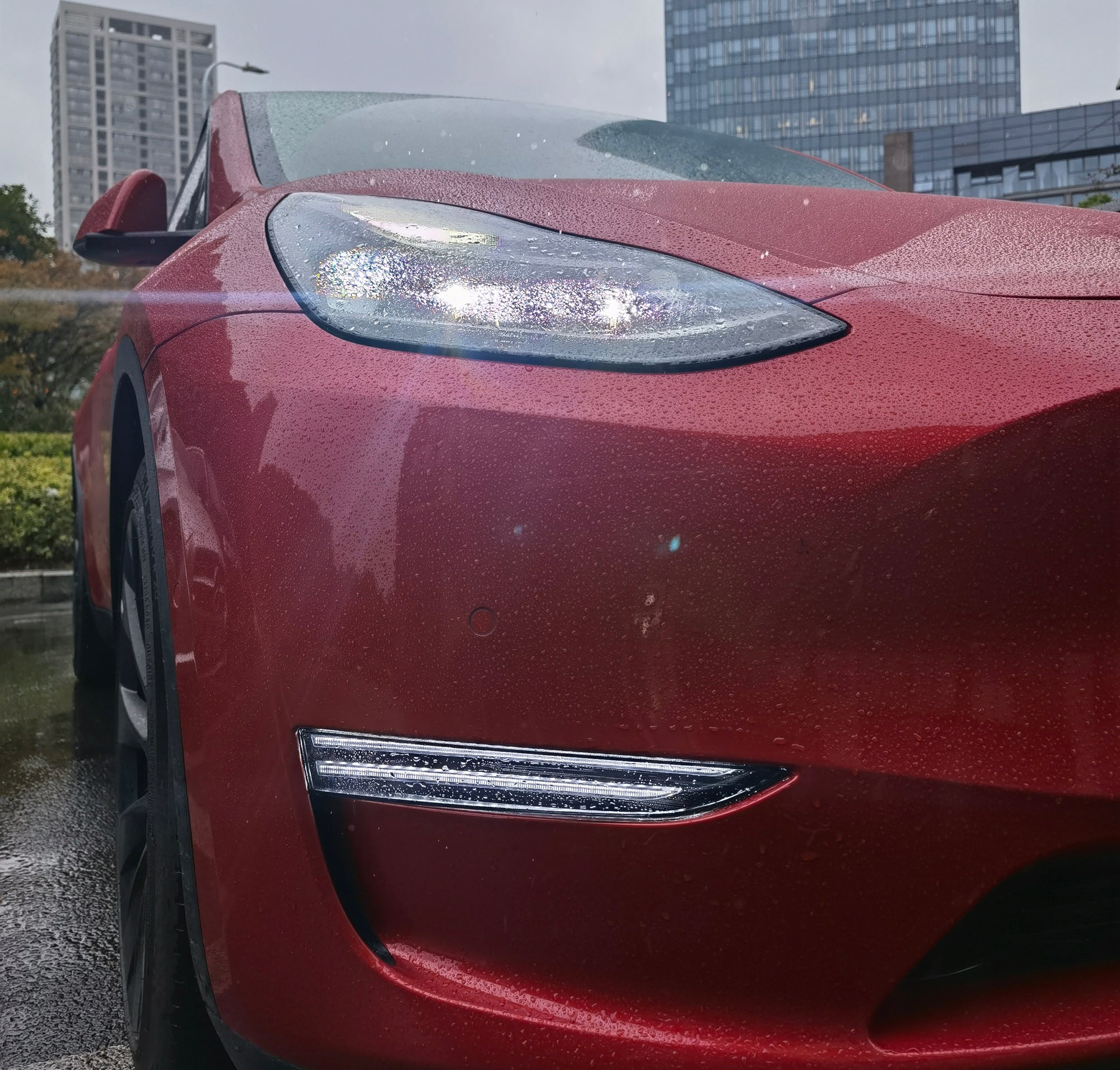 Dual Row LED Fog Lights with DRL & Sequential Turn Signals for Tesla Model 3 & Y - Premium Lighting Upgrade for Enhanced Visibility and Style
