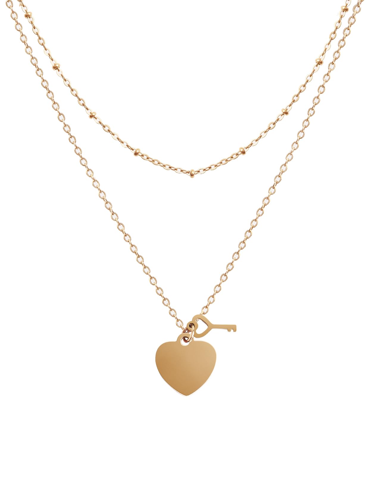 18K Gold-Plated Layered Pendant Necklace for Women & Teen Girls - Elegant Fashion Jewelry Gift for Birthday, Anniversary & Special Occasions | Perfect for Date Night, Parties & Everyday Wear