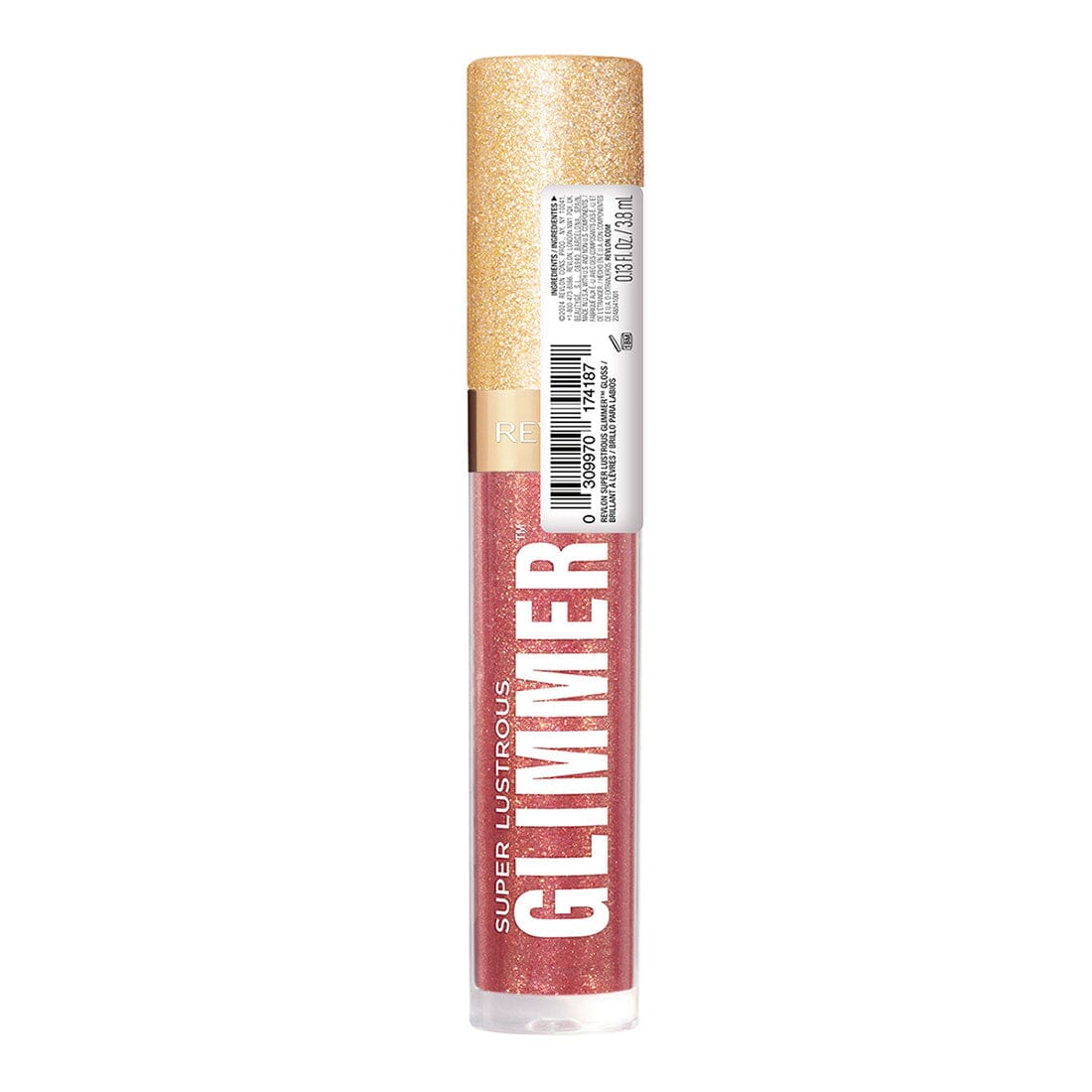 Revlon Super Lustrous Glimmer Gloss - Glazed Almond Shade (3.8ml) | Shiny Lip Gloss for Everyday Wear & Special Occasions