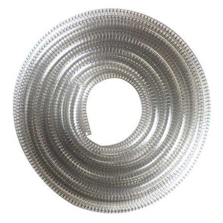25ft Clear Suction and Transfer Hose - Heavy Duty PVC for Water, Oil, Fuel - Ideal for Pumps, Tanks, and Industrial Applications