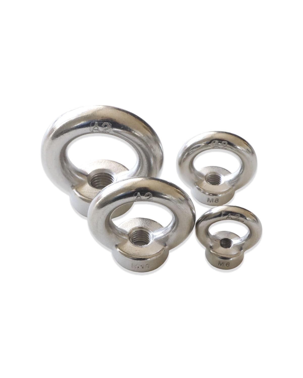 M10 Eye Nuts 304 Stainless Steel - Heavy Duty Eye Bolts for Lifting & Rigging - Durable Hardware for Home Repairs, Construction & Marine Applications - Pack of 1