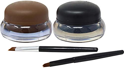 Long Lasting Waterproof Gel Eyeliner - Black & Brown Shades for Smudge-Proof Eye Makeup | Perfect for Daily Wear, Parties & Special Occasions