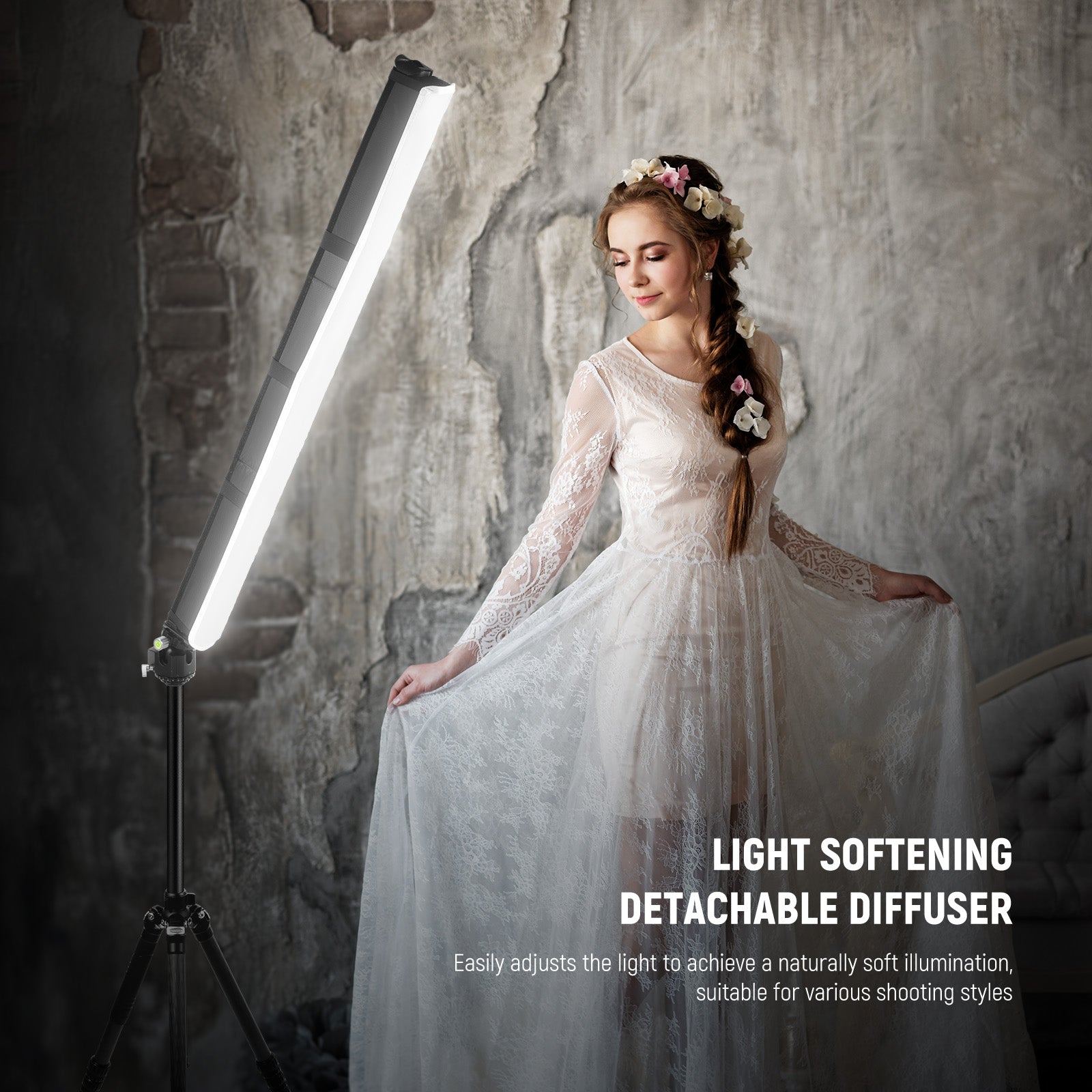 NEEWER NS11S LED Light Diffuser Kit for TL90C - Softbox & Diffuser for Photography, Videography, YouTube Studio Lighting