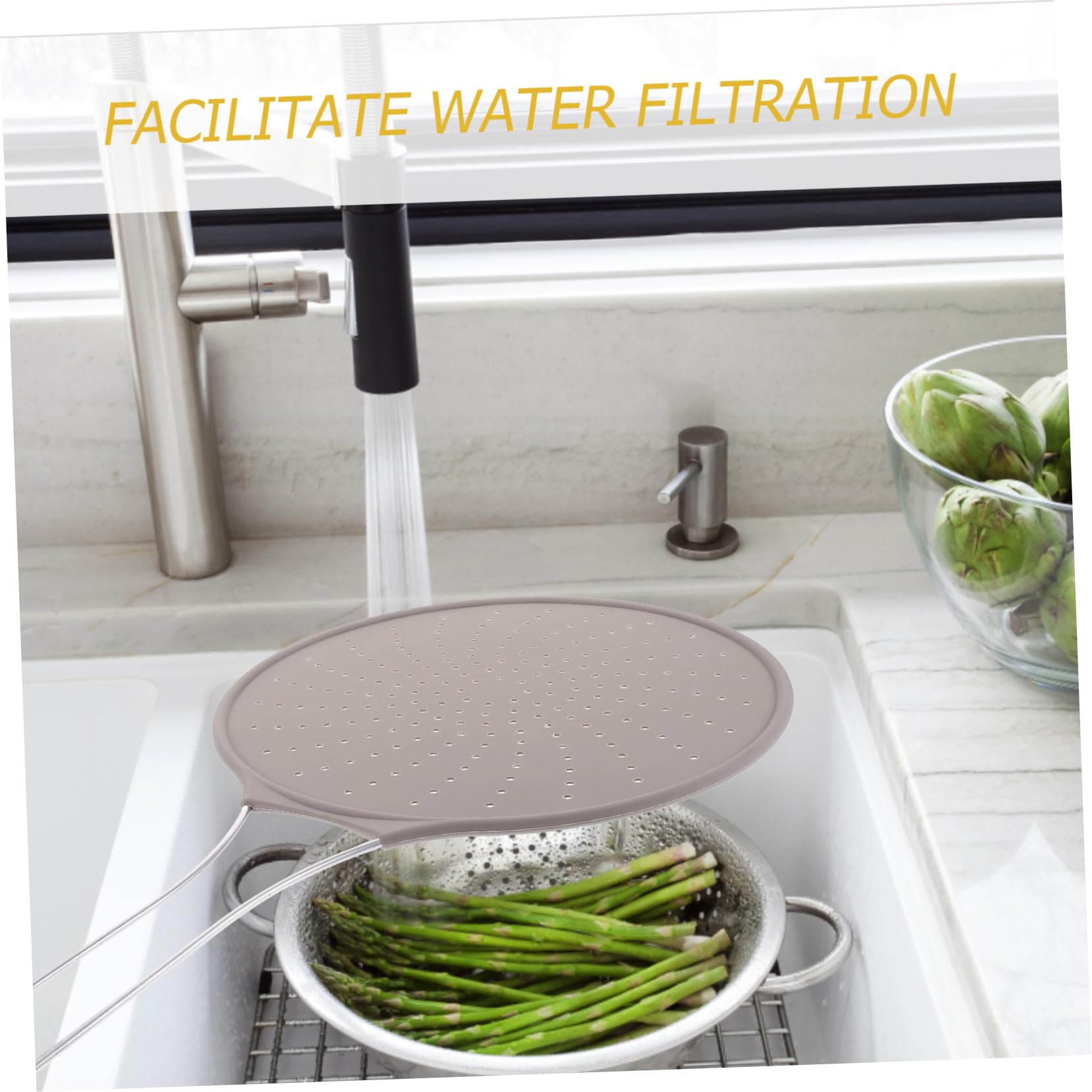 1pc Silicone Grease Separator Pot Lid - Non-Slip Cooking Tool, Splatter Screen & Oil Splatter Guard for Frying Pans - Perfect for Sauteing, Frying & Preventing Oil Splashes in the Kitchen