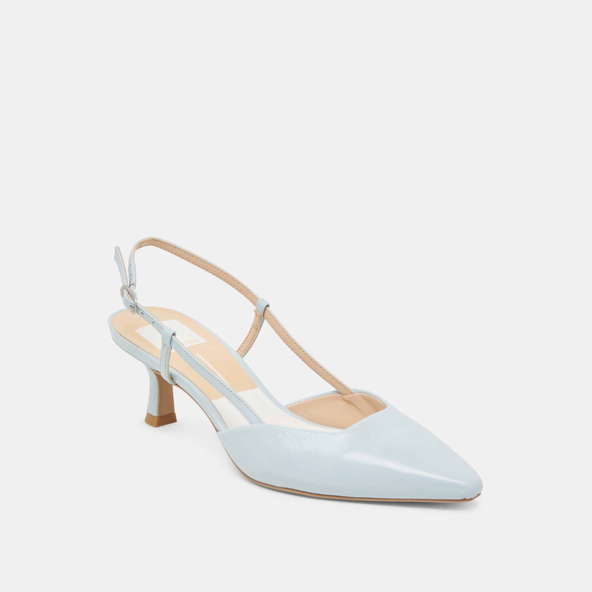 ODELA Women's High Heels - Ice Blue Genuine Leather Pumps for Party, Wedding & Evening Events