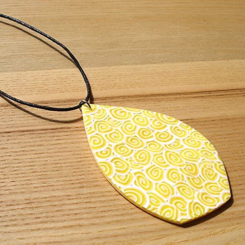 Handmade FIMO Lemon Sherbet Pendant Necklace - Unique Gift for Her