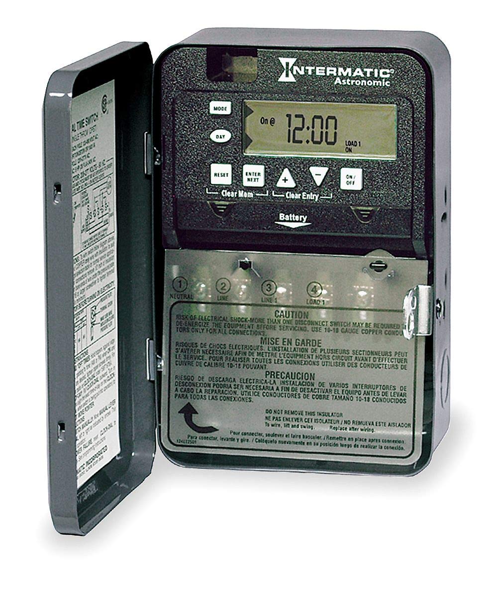 Intermatic ET8015C 7-Day Digital Timer 120-277V 30A SPST - Astronomic Auto Scheduling, Multi-Voltage Operation, Minute-Level Programming - Perfect for Pool Pumps, Landscape Lighting & Home Automation Systems
