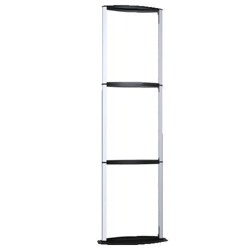 3 Tier Convex Sign Holder - Floor Standing Poster Display Stand for Retail, Restaurants & Events - Durable Acrylic Advertising Signage for Promotions & Sales