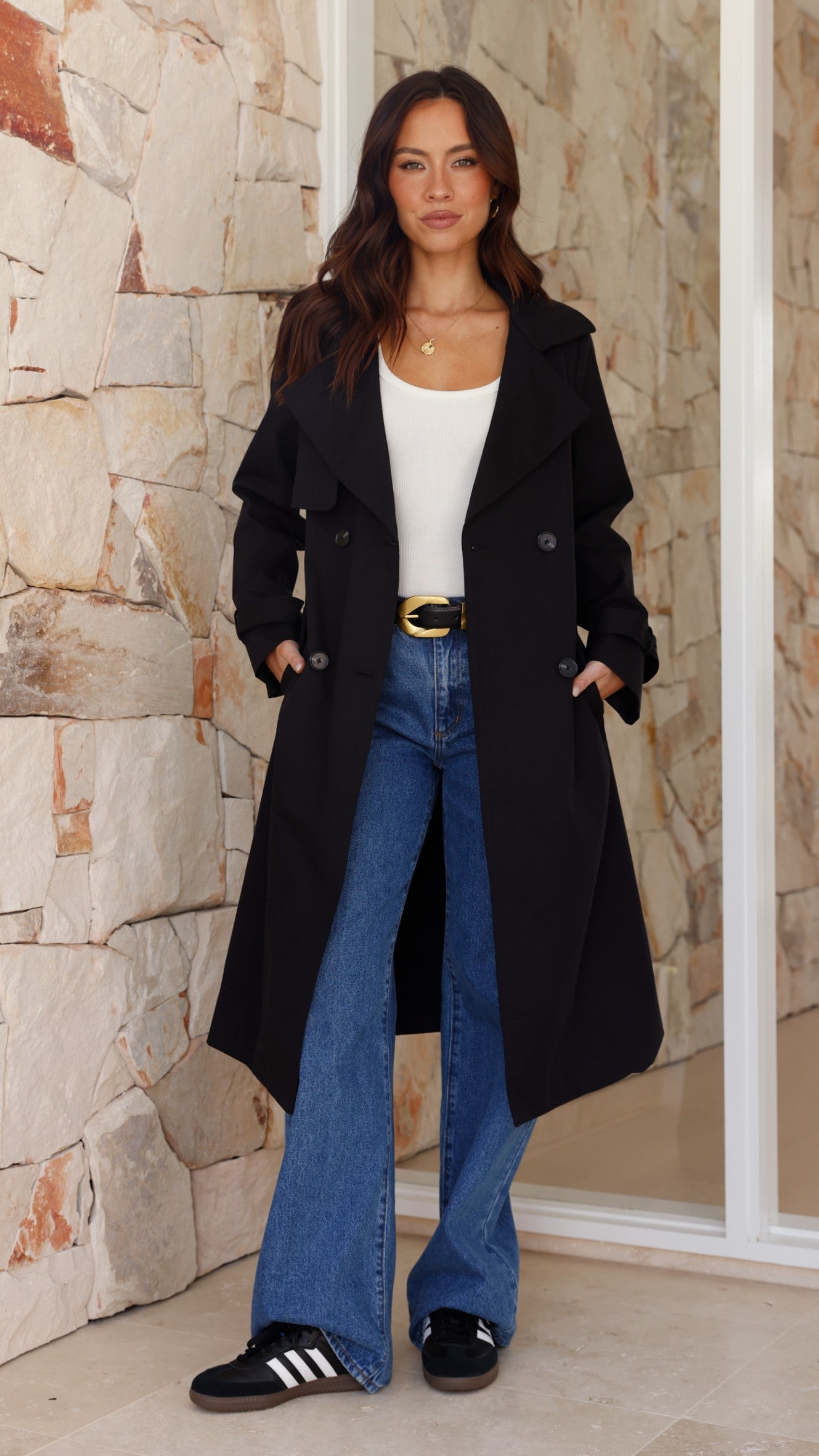 Byron Classic Black Trench Coat for Men & Women | Waterproof Outerwear for Fall & Winter | Perfect for Office, Travel & Formal Occasions