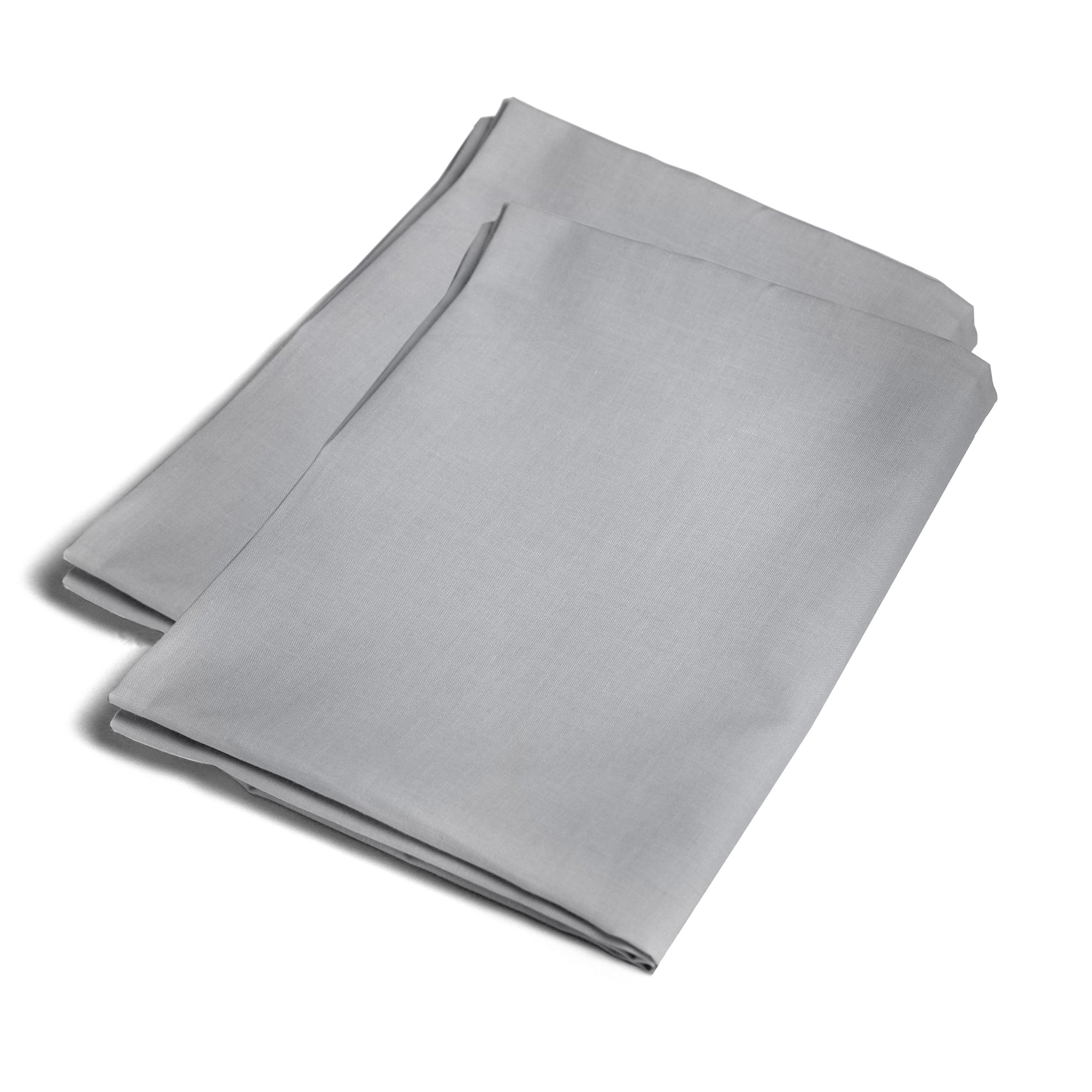 Premium Plain Dyed Cotton Pillowcases Set of 2 - Soft Silver Bedding for Women & Home Decor | Perfect for Master Bedroom, Guest Room & Cozy Home Styling