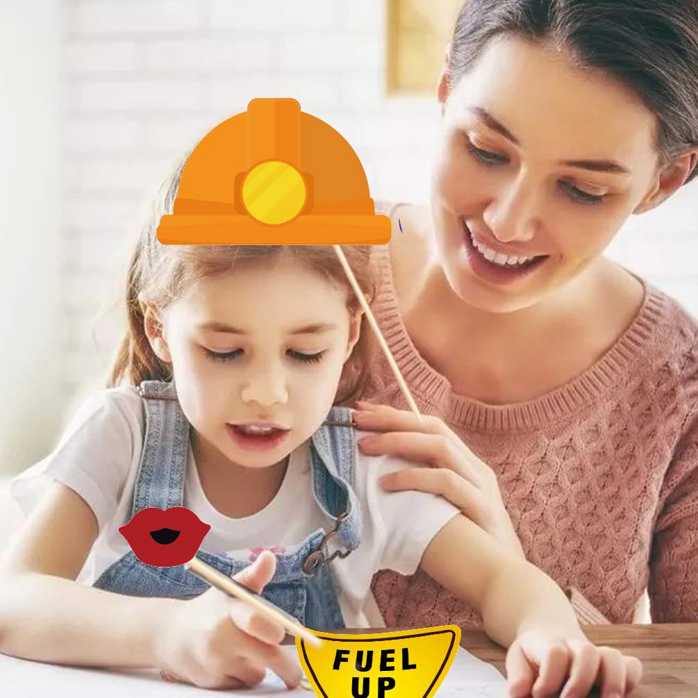 25-Piece Construction Photo Booth Props Kit - Fun Construction Party Decorations for Kids, Boys, Baby Showers & Birthday Parties | Perfect for Construction-Themed Events, DIY Decor, and Memorable Photo Opportunities