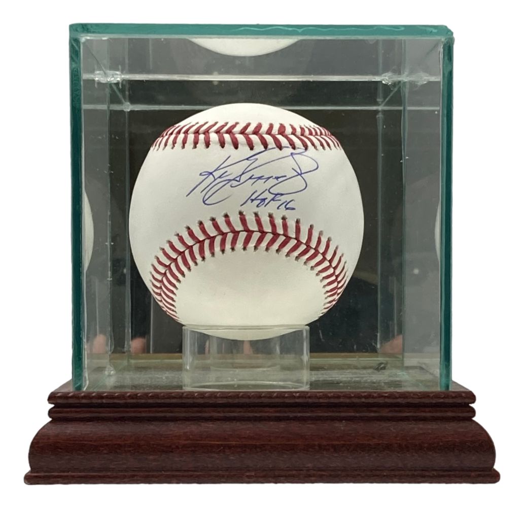 Authentic Ken Griffey Jr. Signed Seattle Mariners MLB Baseball with HOF 16 BAS & Display Case - Perfect for Collectors, Sports Memorabilia Fans, and Gift Giving