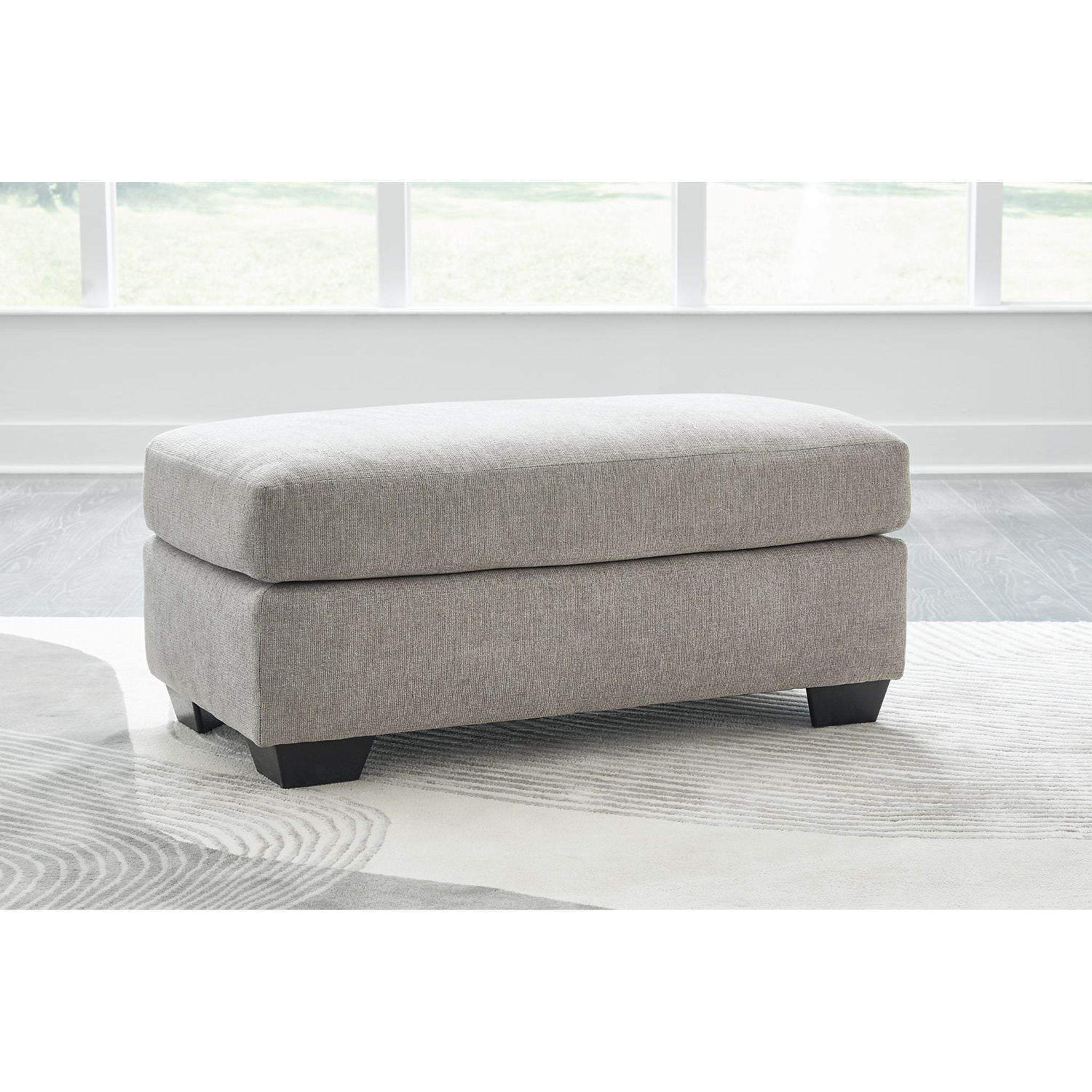 Avenal Park Ottoman with Soft Flannel Fabric - Perfect for Living Room, Bedroom & Home Decor - Cozy Footrest & Extra Seating