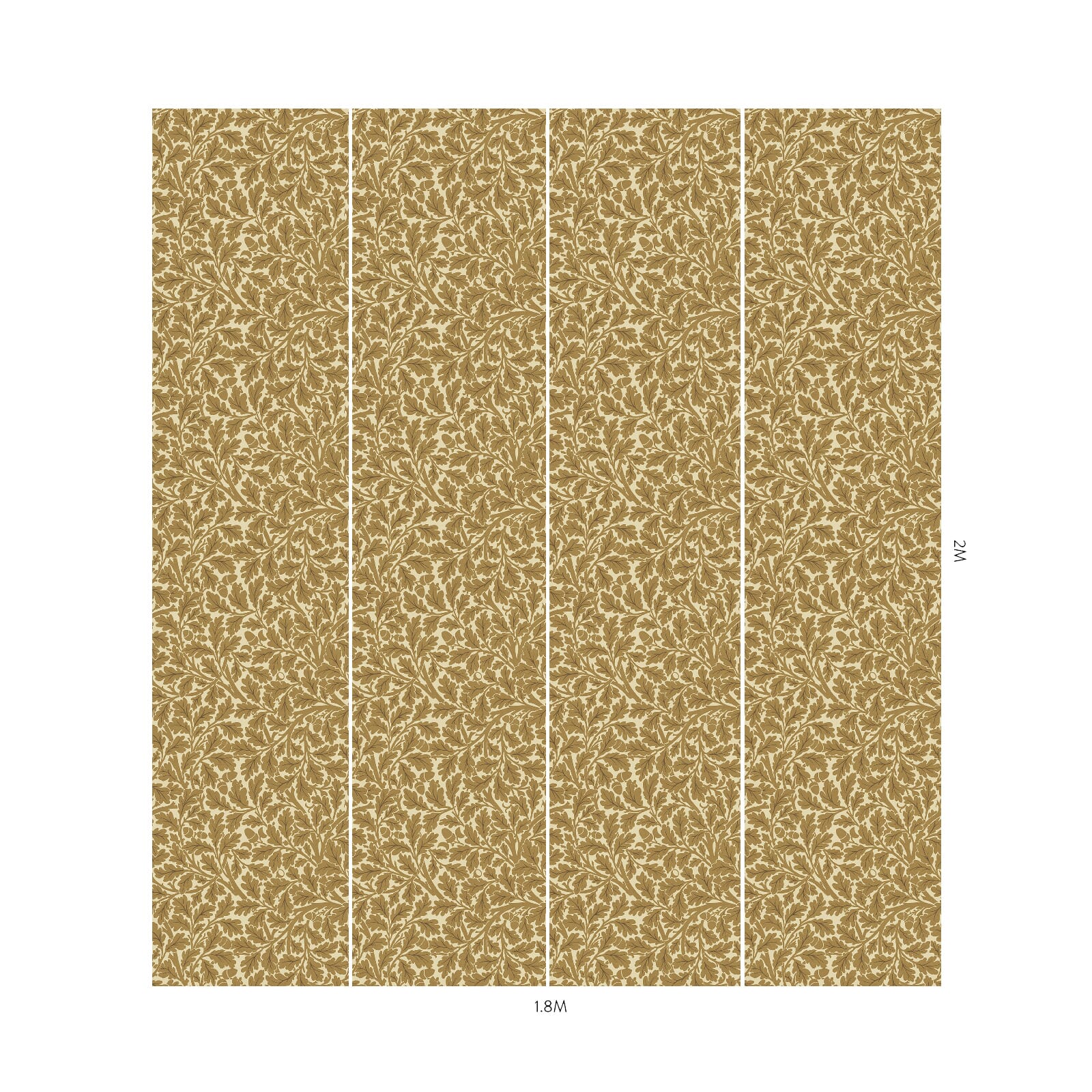 QUERCUS Premium Peel and Stick Wallpaper - Auric Gold Design | Easy DIY Home Decor for Living Room, Bedroom & Office
