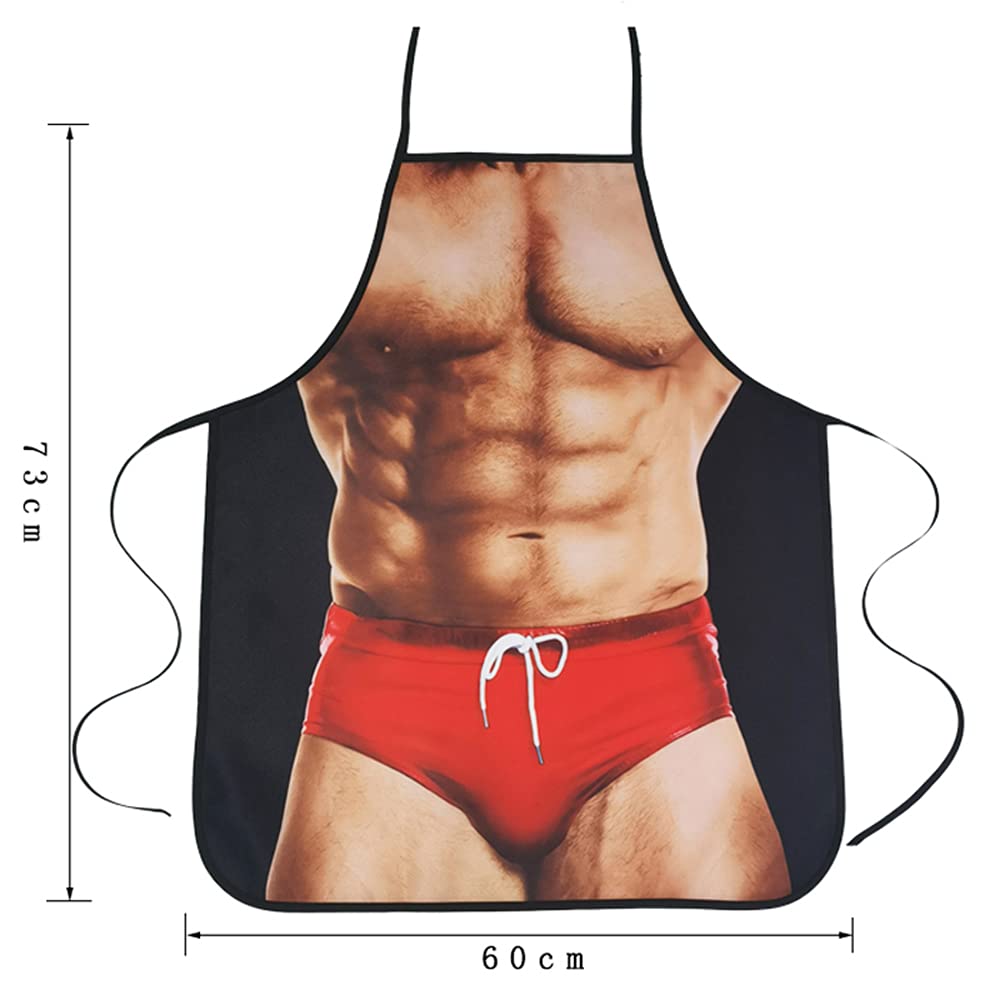 Funny Kitchen Aprons for Men - Novelty Cooking Apron with Humorous Design - Perfect Gag Gift for BBQ, Grilling & Cooking Enthusiasts