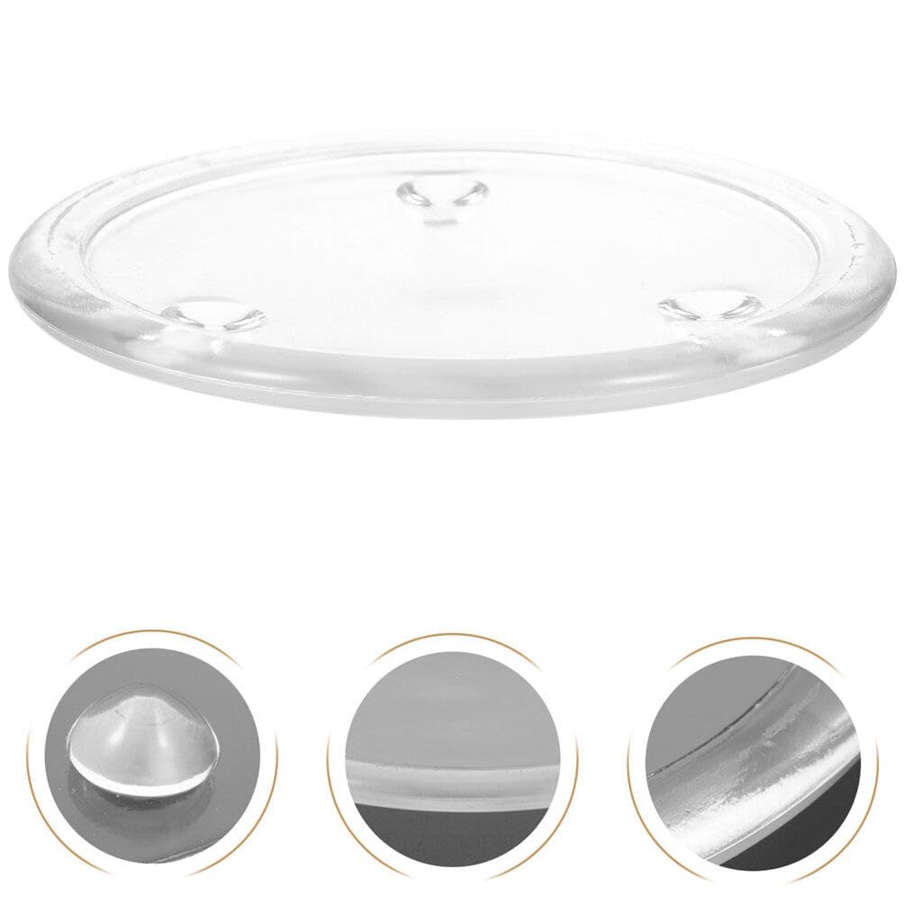 3Pcs Clear Glass Candle Plates - 5 Inch Round Candle Holder Tray for Pillar Candles | Decorative Glass Coaster & Desktop Centerpiece | Perfect for Wedding, Dining Table, Home Decor & Party Decorations