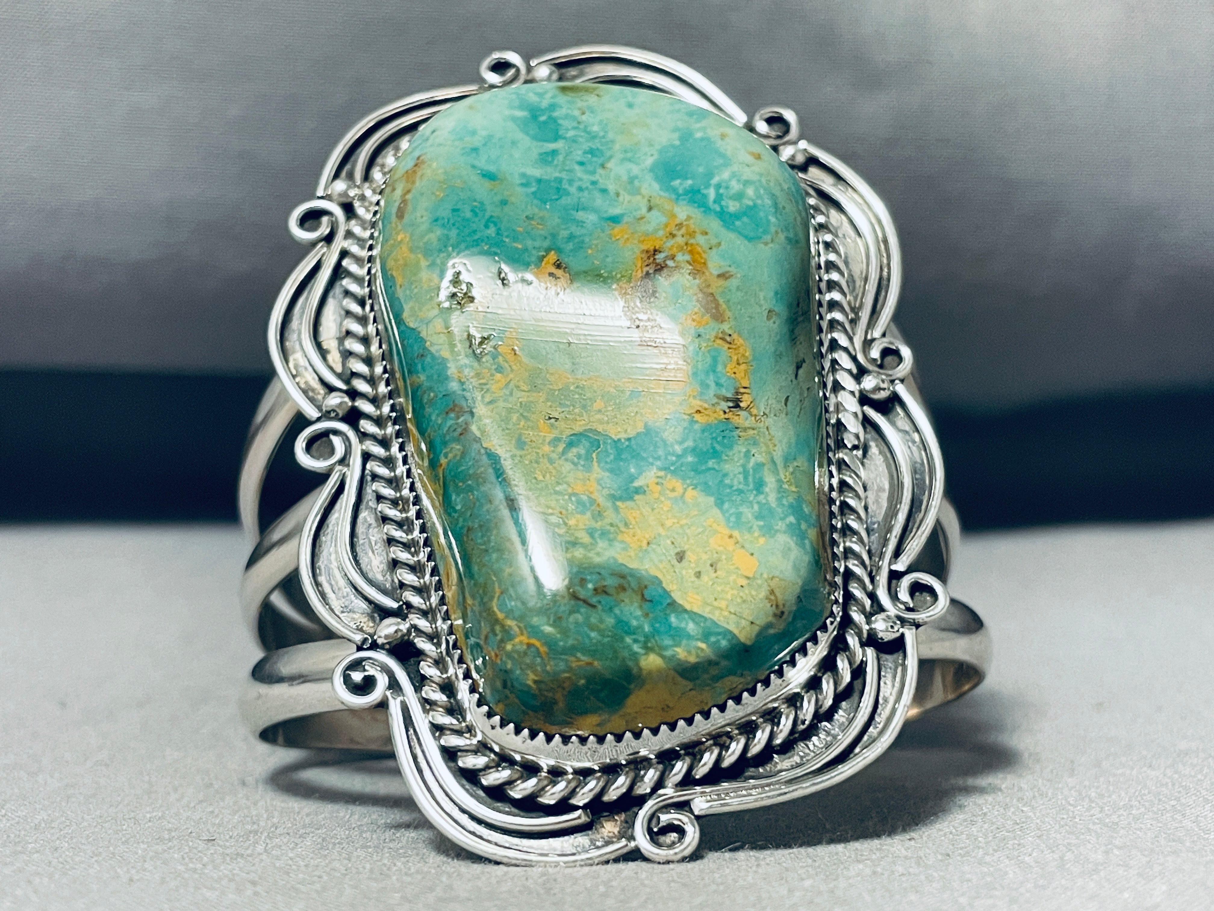 Authentic Navajo Sterling Silver Turquoise Bracelet - 103g Handcrafted Native American Jewelry for Women - Perfect for Boho, Western & Festival Fashion