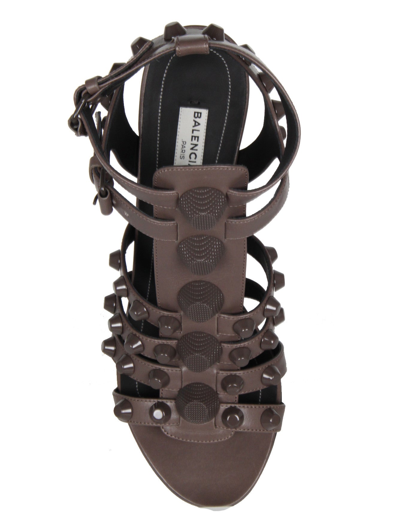 Studded Gladiator Wedge Sandals 80 G12 in Asphalt - Stylish Women's Chunky Heel Shoes for Summer Outfits, Parties & Date Nights