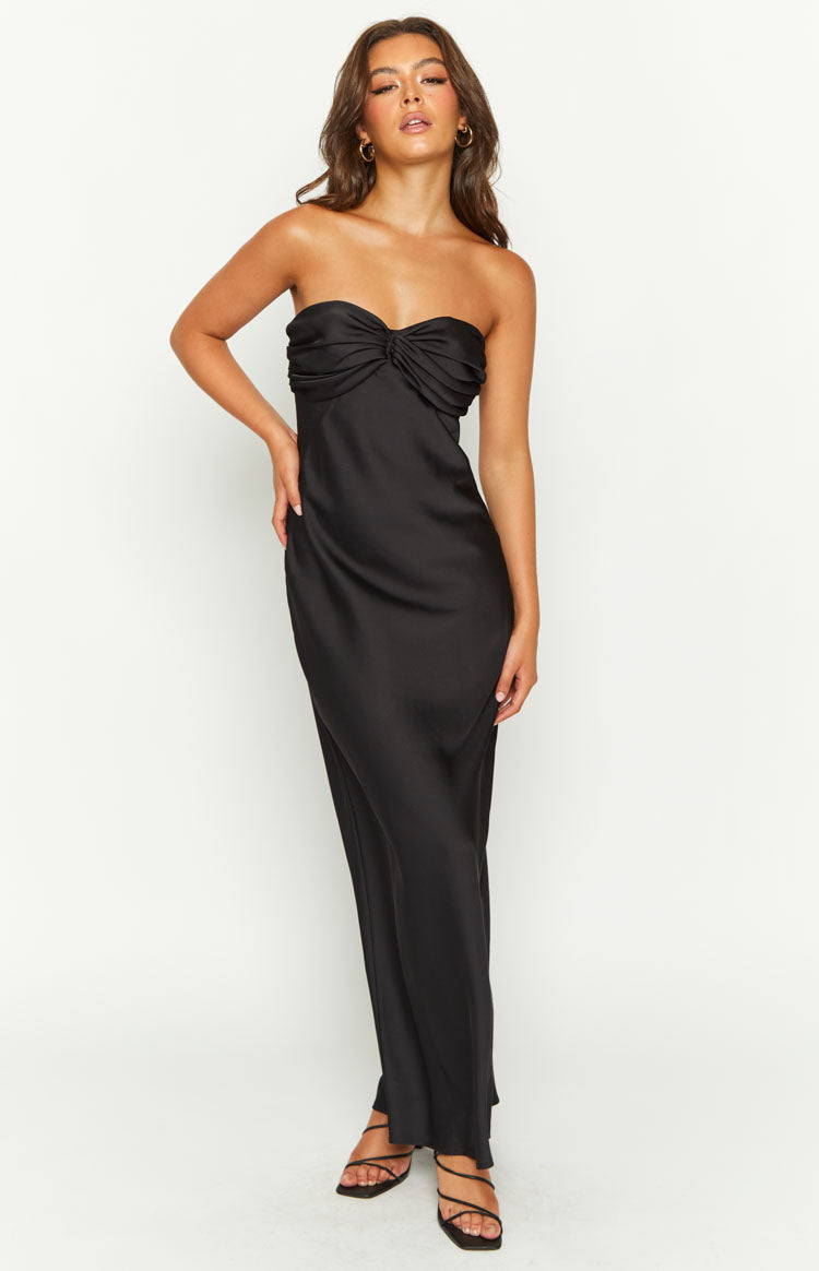 Elegant Black Formal Maxi Dress for Women - Perfect for Evening Gala, Wedding Guest & Special Occasions