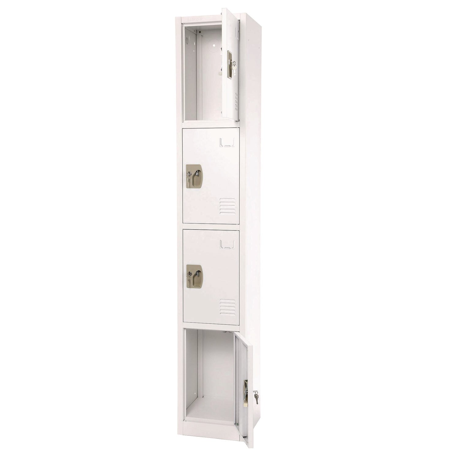 AdirOffice 4 Compartment Steel Storage Locker - 12