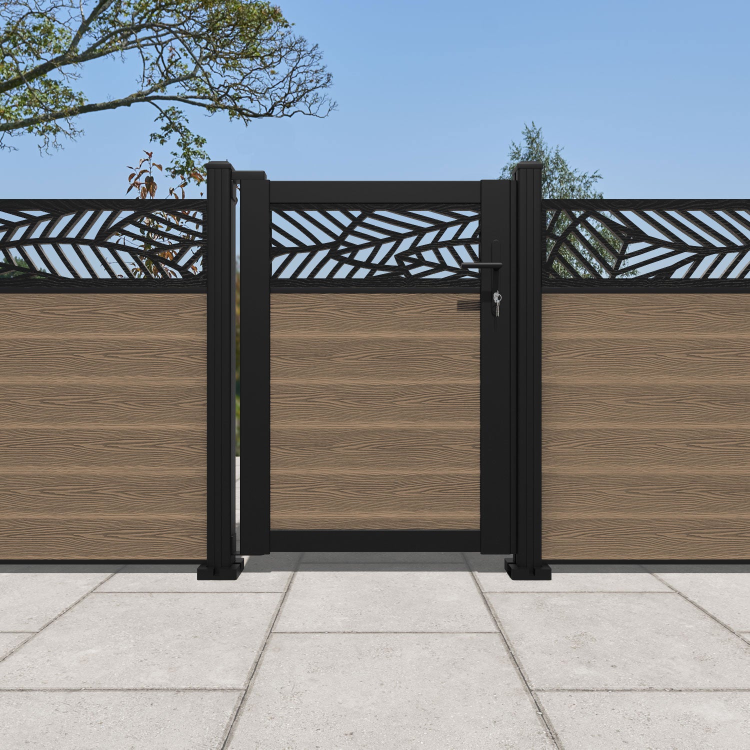 Classic Teak Habitat Pedestrian Gate - Durable Wooden Garden Gate for Home & Outdoor Use - Perfect for Backyard, Patio, and Fence Entryway