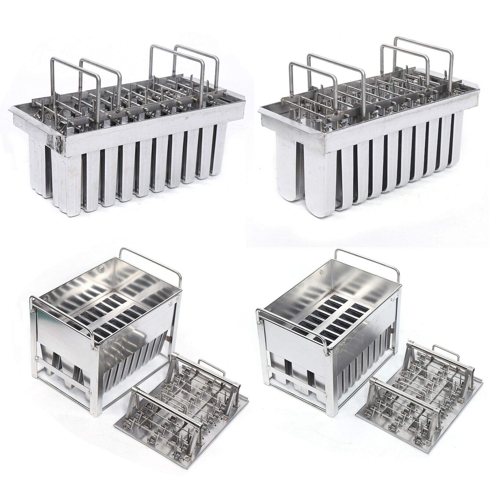 Premium Stainless Steel Popsicle Molds 20Pcs - Commercial Grade Ice Pop Maker Kit for DIY Homemade Popsicles - BPA Free, Reusable & Durable (Model B) - Perfect for Summer Treats, Kids Snacks, and Party Desserts