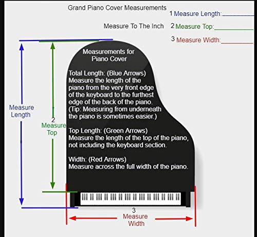 Premium Black Vinyl Grand Piano Cover for Yamaha C5 6'7
