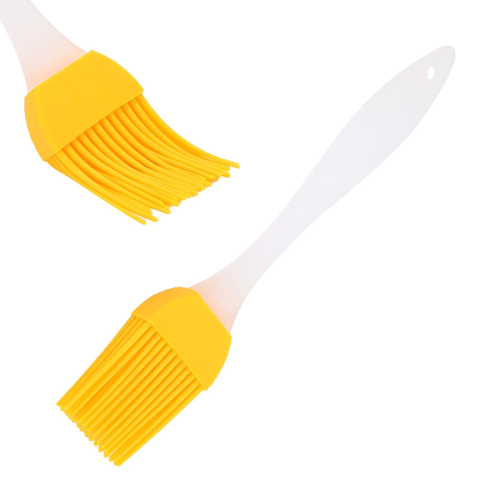 EVTSCAN Yellow Silicone Oil Brush - Non-Stick Grill Brush for BBQ, Kitchen & Outdoor Camping - Perfect for Seasoning, Basting & Cleaning Grills, Pans & Cookware