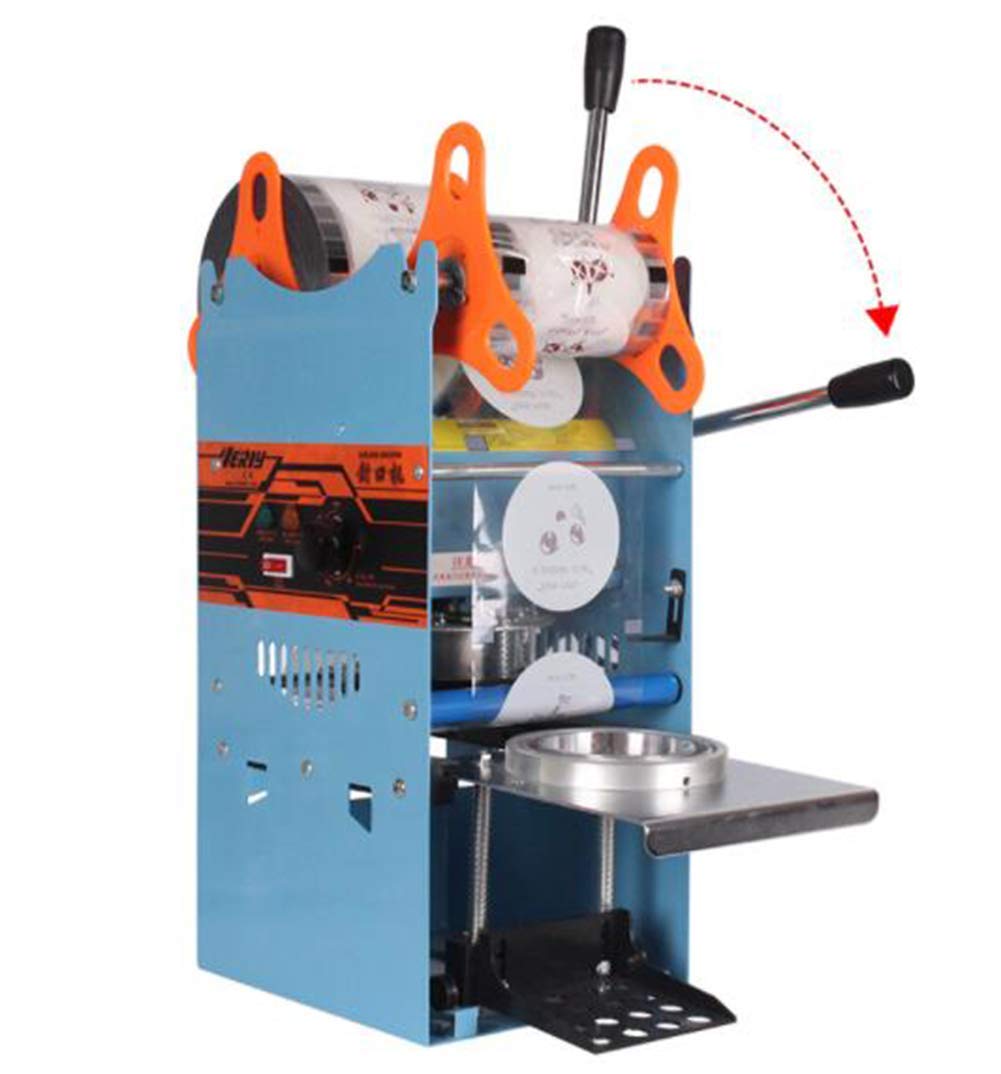 220V 270W Semi-Automatic Electric Sealing Machine for Plastic Cups - Coffee, Milk Tea & Smoothies Sealer (300 Cups/Hour) | Perfect for Bubble Tea Shops, Cafés & Drink Businesses