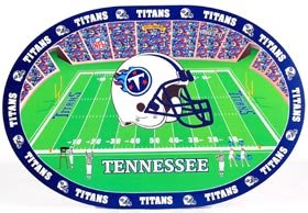 Tennessee Titans NFL Team Logo Placemats Set of 4 - Durable Table Mats for Game Day Parties, Dining Room Decor & Sports Fan Gifts