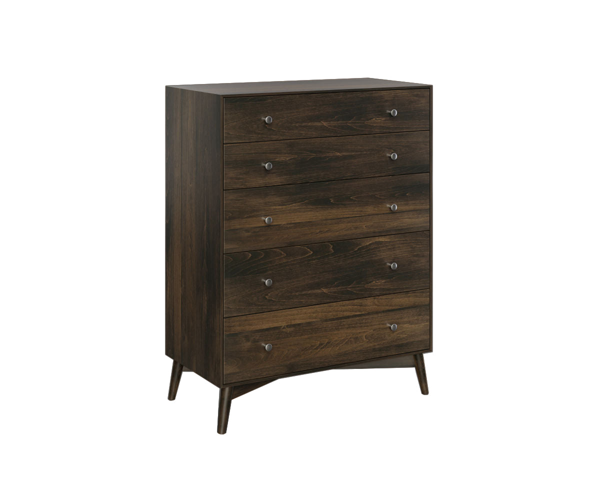 Hudson Hardwood 5-Drawer Chest Dresser - Solid Wood Bedroom Furniture for Storage & Organization | Perfect for Master Bedroom, Guest Room, or Nursery