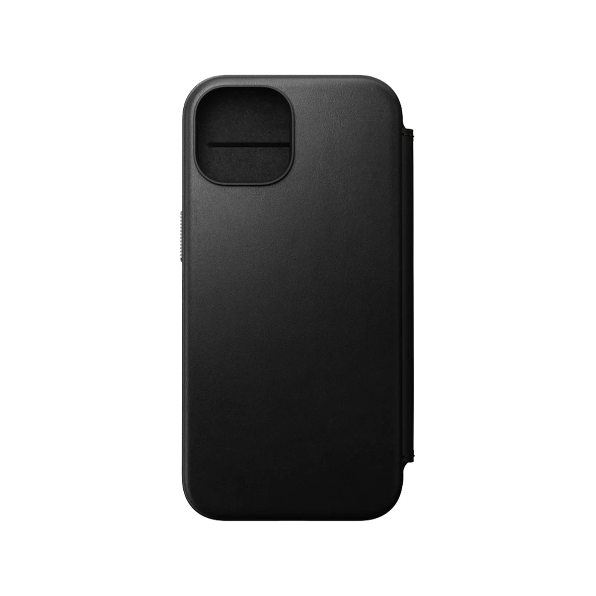 Premium Genuine Leather Folio Case for iPhone 15 - Slim Protective Cover with Card Slots (Black) | Perfect for Business Professionals & Daily Commuters