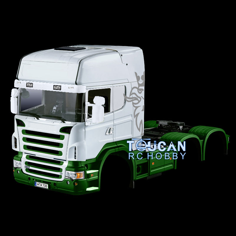 1/14 Scale TAMIYA RC Tractor Truck Highline Cabin Model Kit - DIY Painted Accessory for 3 Axle Radio Controlled Vehicles | Perfect for Hobbyists & Collectors | RC Truck Customization & Display Scenes
