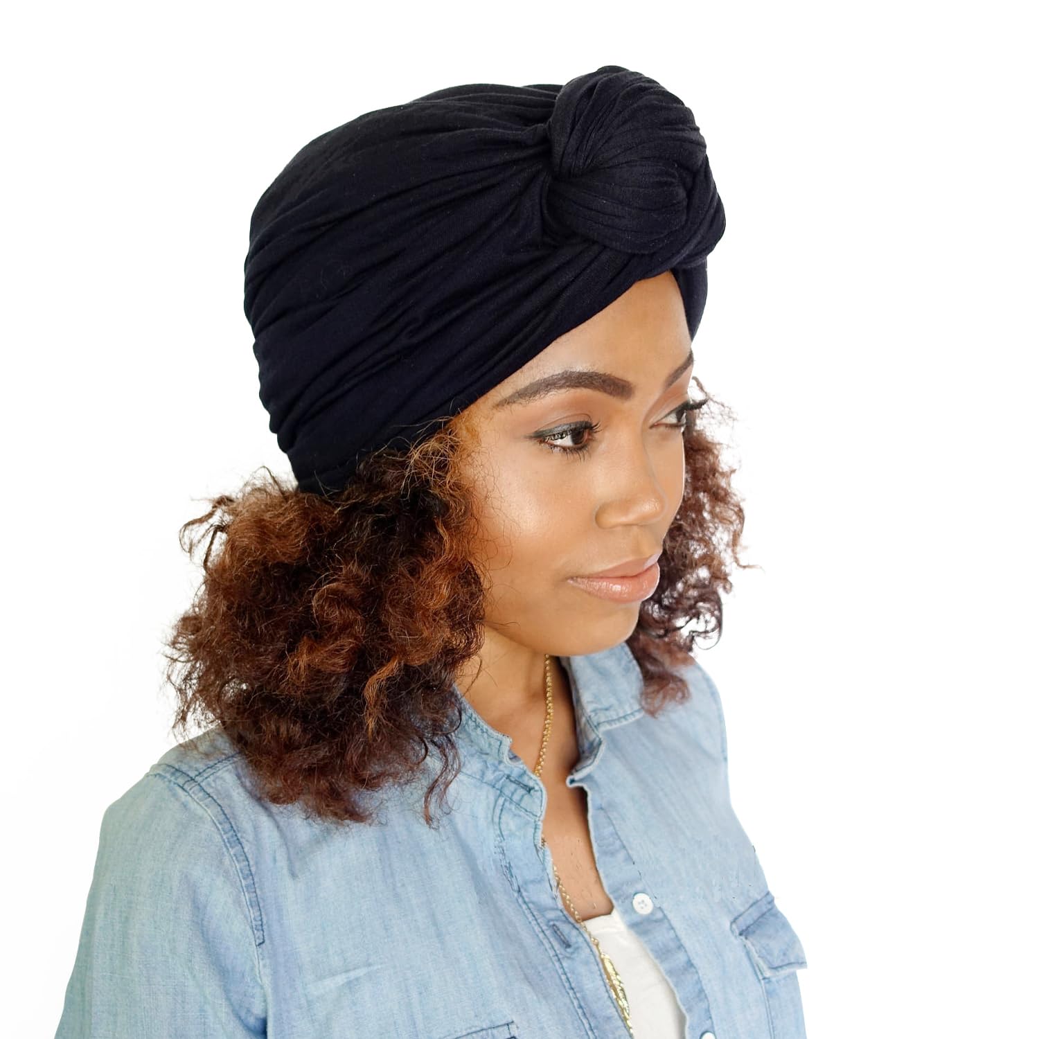 Women's Turban Beanie Hat - Indian & African Style Head Wrap, Pre-Tied Knot Bonnet Cap for Ladies | Perfect for Winter, Church, or Cultural Events