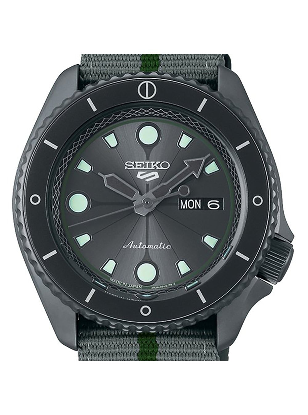 SEIKO 5 Sports Naruto & Boruto Limited Edition Shikamaru Nara Model SBSA097 - Japanese Automatic Watch for Men - Made in Japan JDM - Perfect for Anime Fans, Collectors & Daily Wear