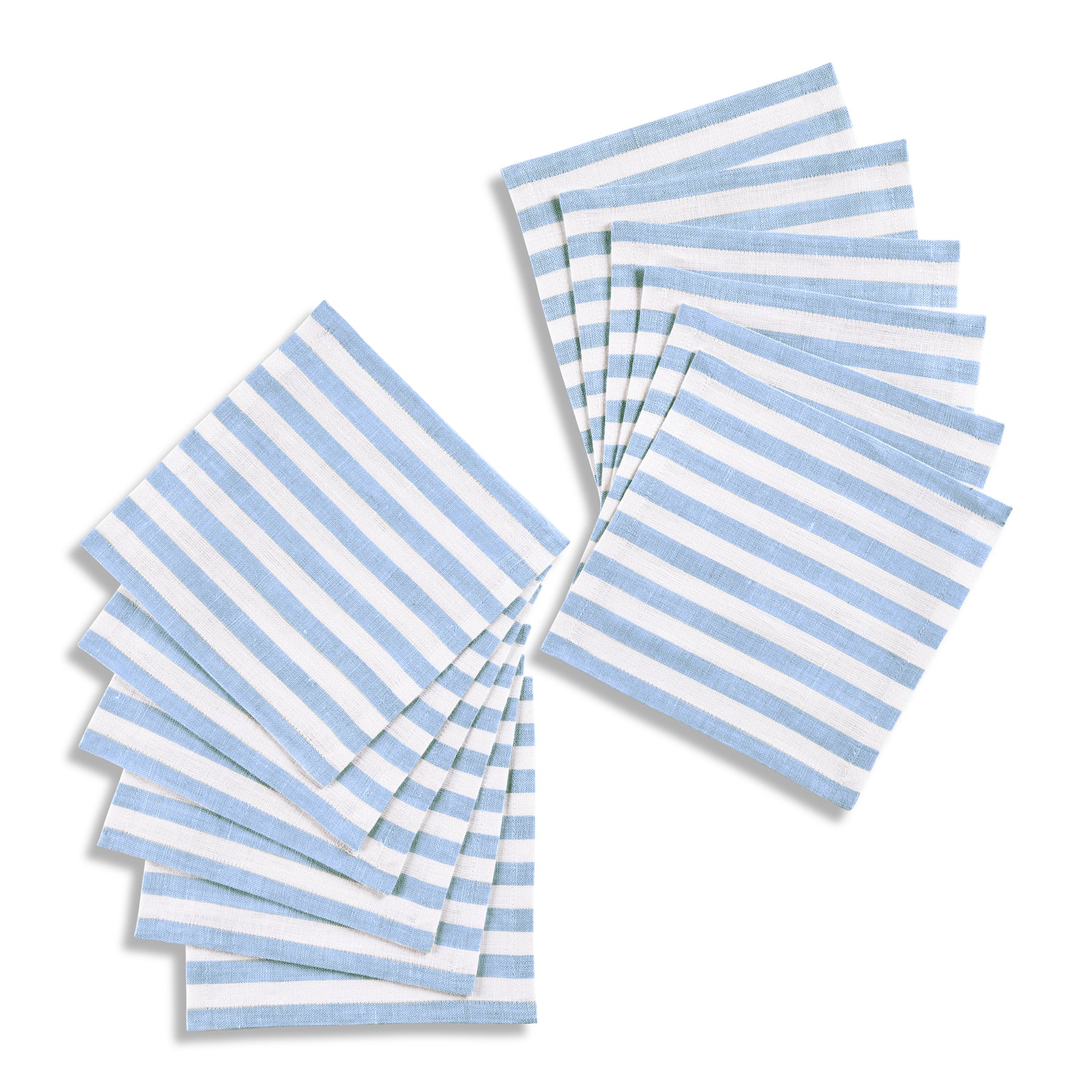 Amalfi Stripe Cocktail Napkins - Set of 12 Premium Paper Napkins for Parties, Weddings & Home Decor - Elegant Drink Coasters for Entertaining Guests