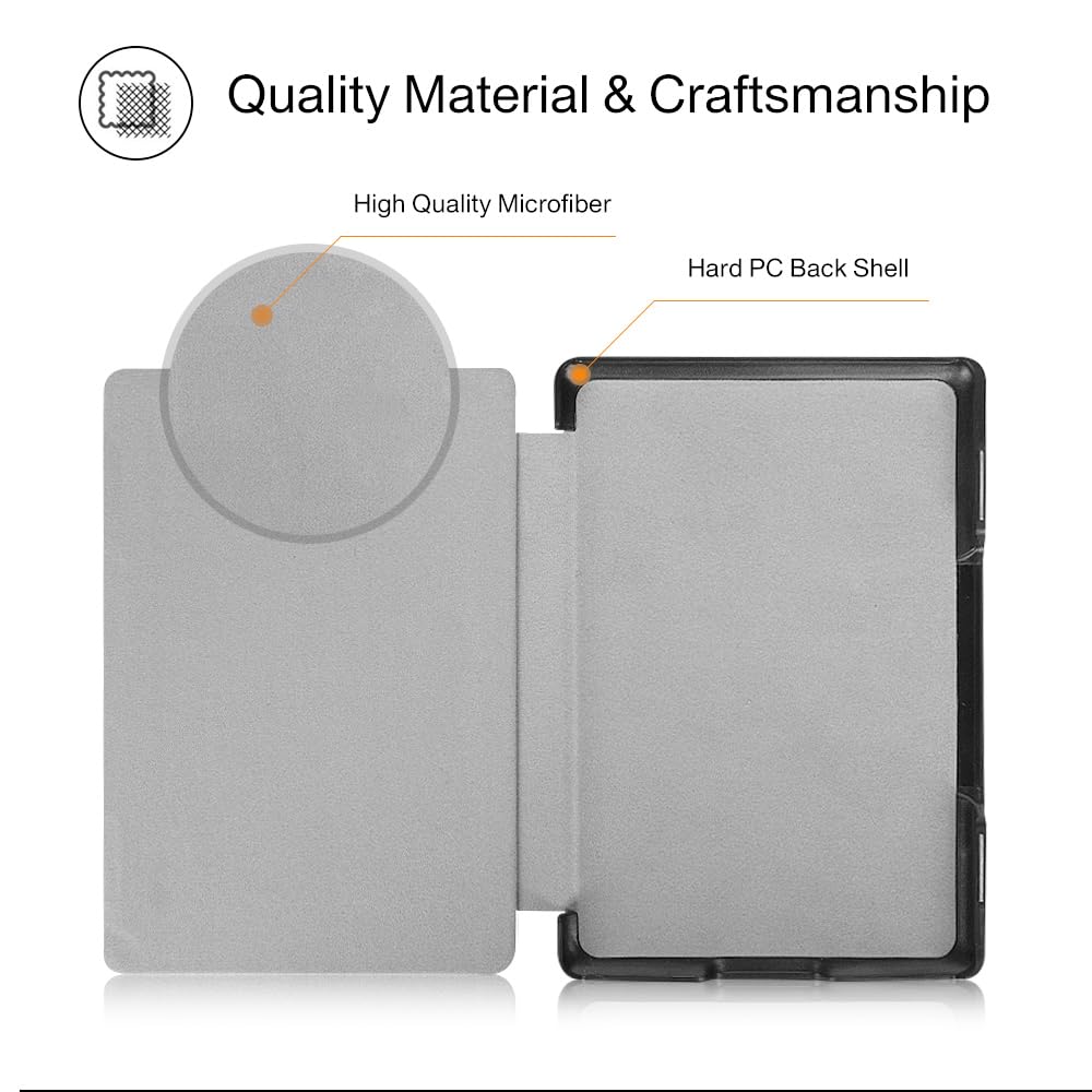 Thinnest & Lightest Slim PU Leather Cover for Kindle 5 & Kindle 4 - Sky Blue | Perfect for Reading, Travel & Daily Protection