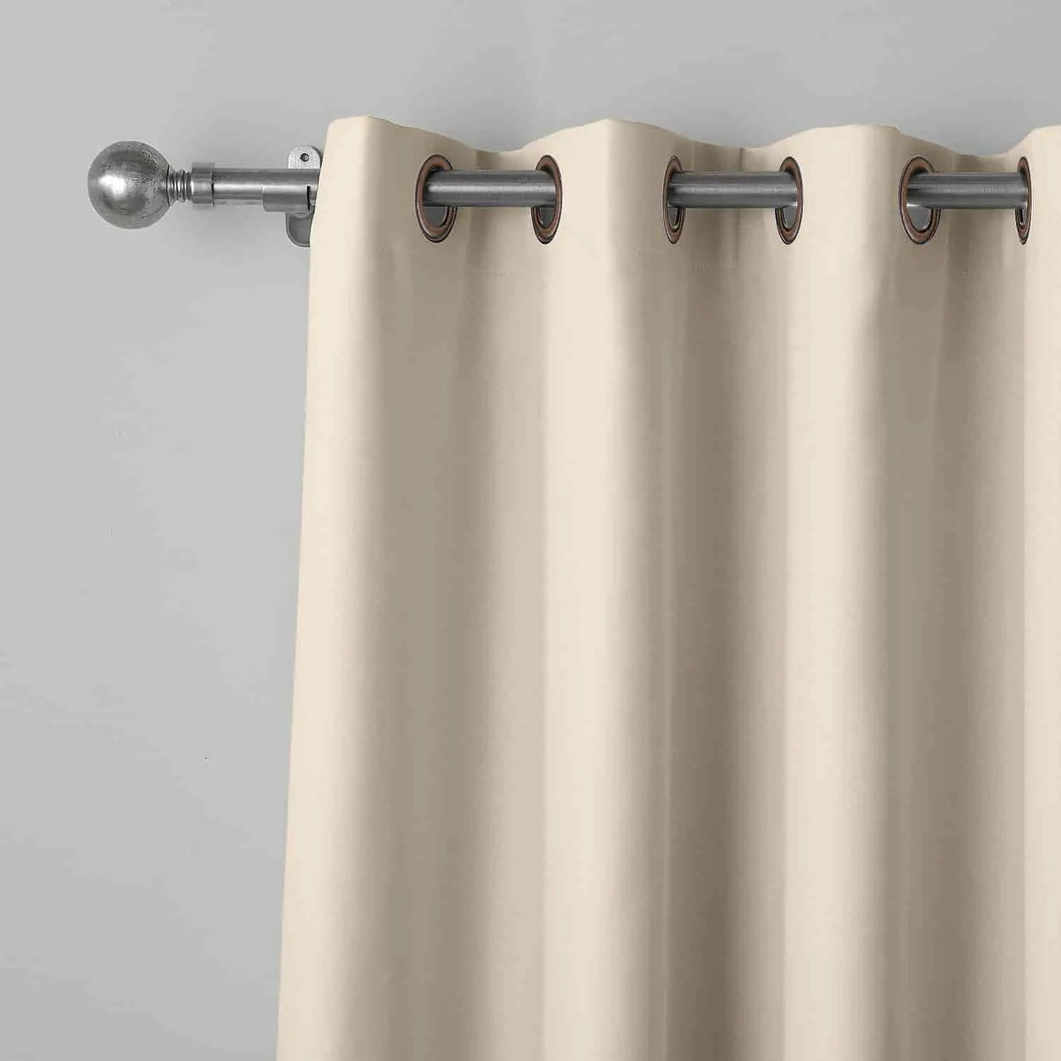 REGAL Fireproof Flame Retardant Grommet Curtains for Home & Office - Blackout Thermal Insulated Window Drapes for Living Room, Bedroom Safety Protection