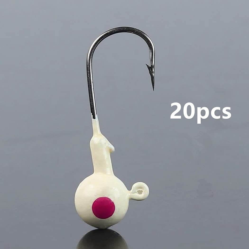Toasis Round Jig Heads - Premium Ice Fishing Lure Bait Hooks Set (10-Pack) for Walleye, Perch & Trout - Ideal for Winter Ice Fishing & Cold Water Angling