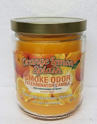 Smoke Odor Eliminator Candles - 13oz Jar Set of 8 Assorted Scents (Orange Lemon, Kiwi Strawberry, Potpaya, Lemon Haze, Apple Orchard, Blueberry Dream, Pineapple Coconut, Pumpkin Spice) - Perfect for Home, Office & Car Air Freshening