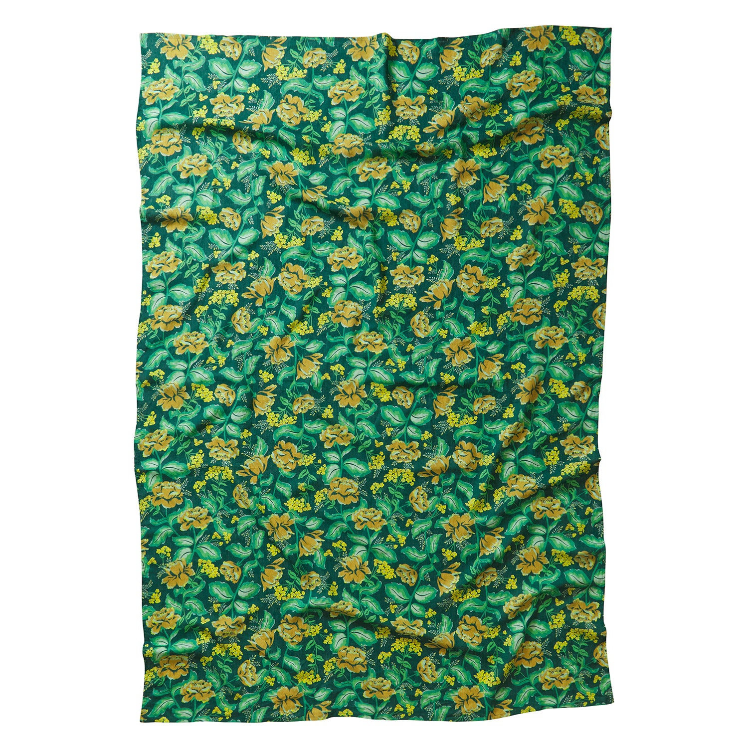 Margot Tablecloth - Waterproof & Stain-Resistant Forest Green Table Cover for Indoor/Outdoor Dining, Picnics, and Parties - 60x84 Inches